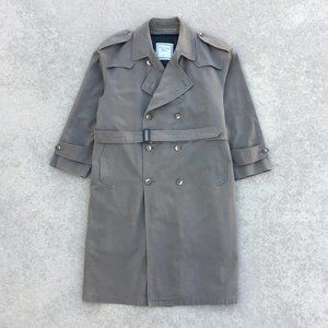 Vintage Christian Dior double breasted taupe trench coat jacket